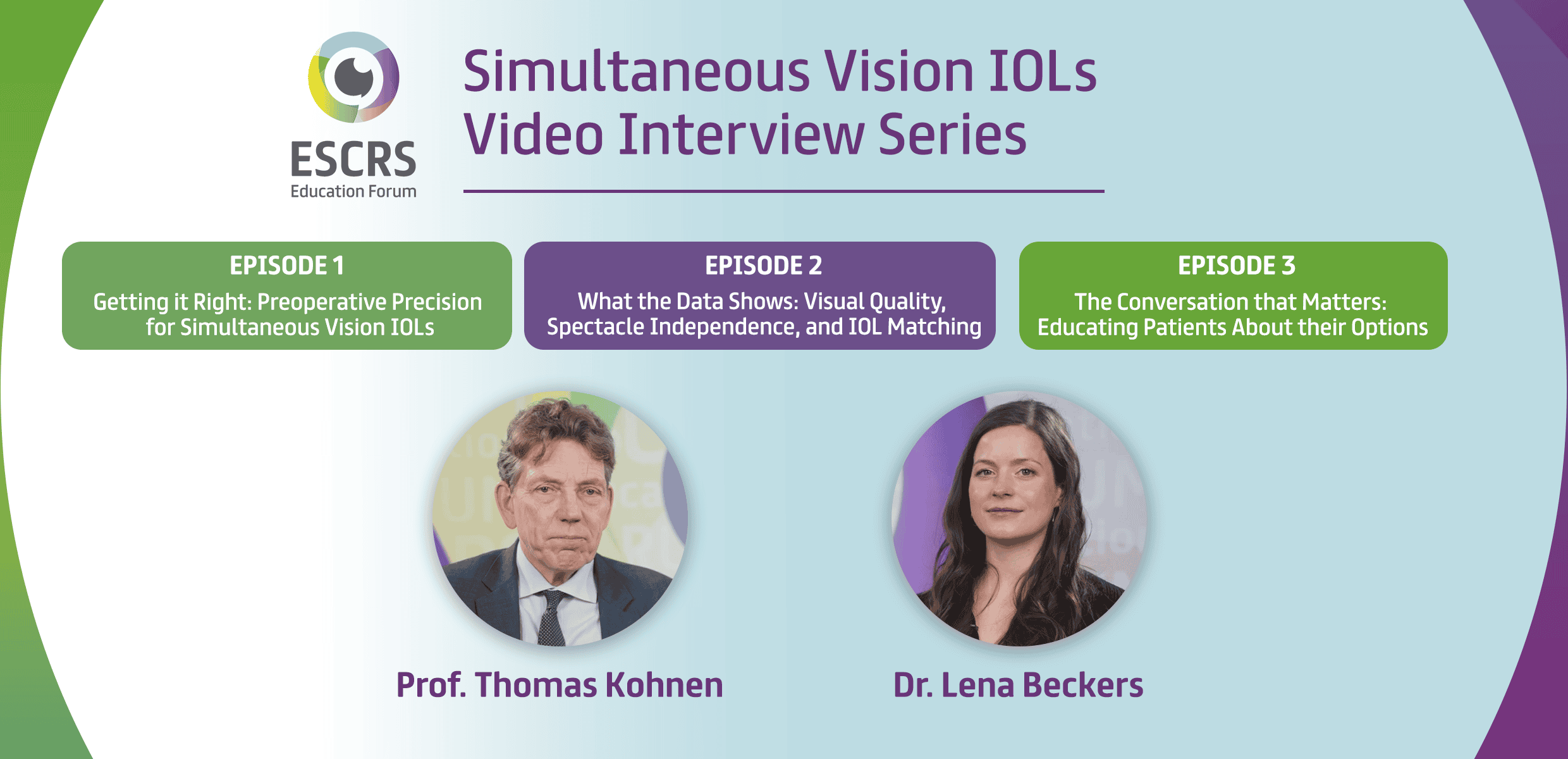 IME Video Interview Series on Simultaneous Vision IOLs with Prof. Thomas Kohnen and Dr. Lena Beckers