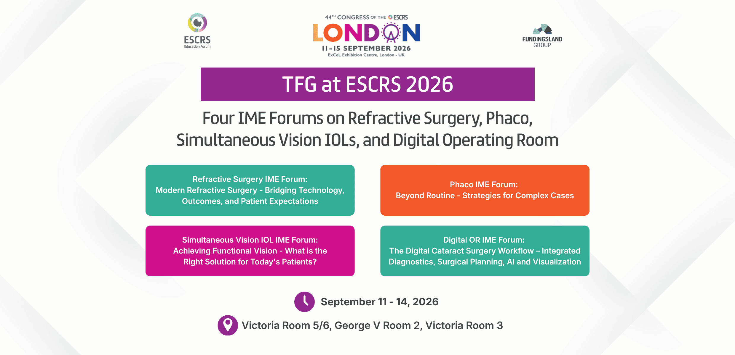 TFG to Host Four IME Forums at ESCRS 2026 in London