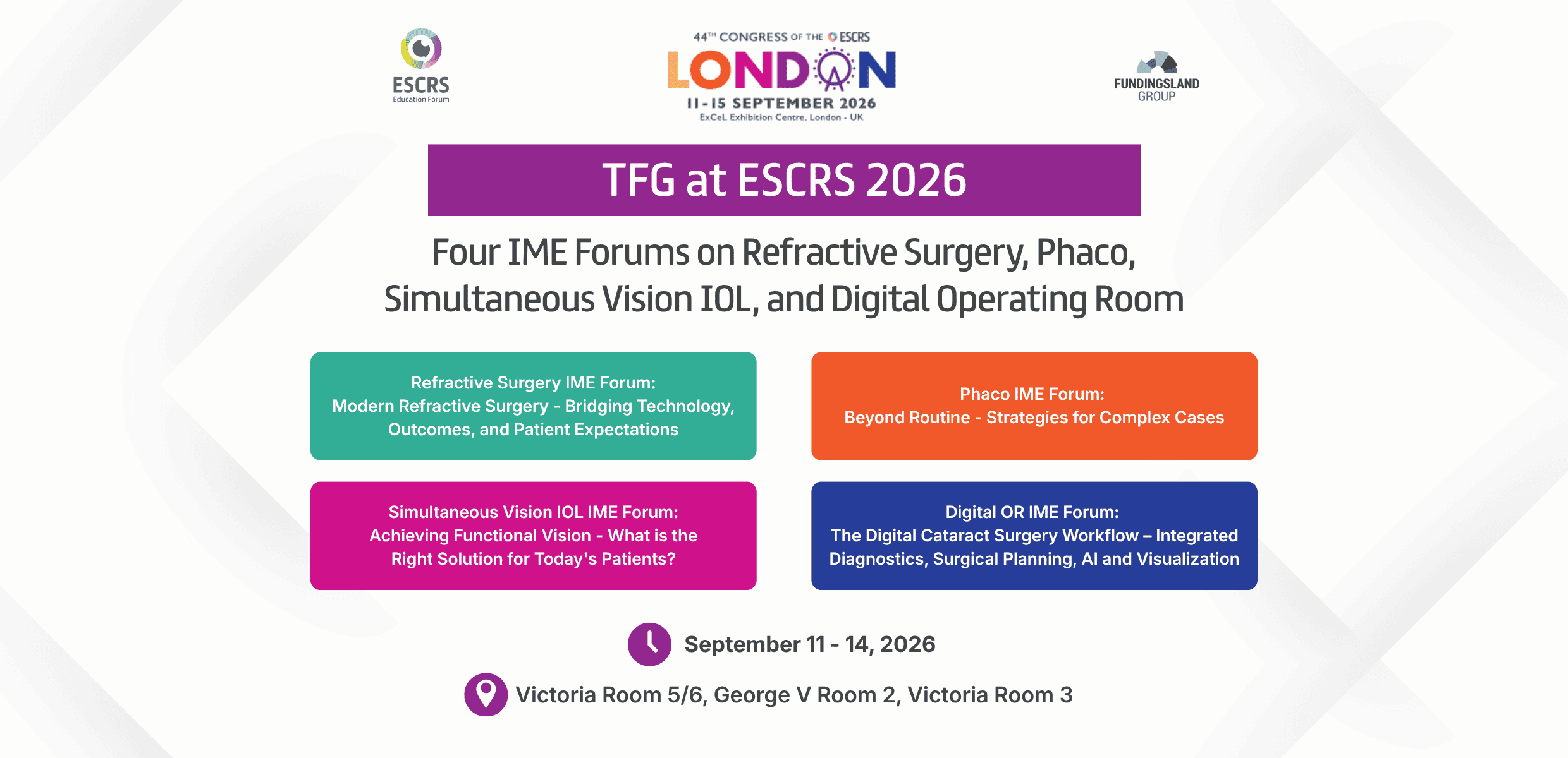 TFG to Host Four IME Forums at ESCRS 2026 in London