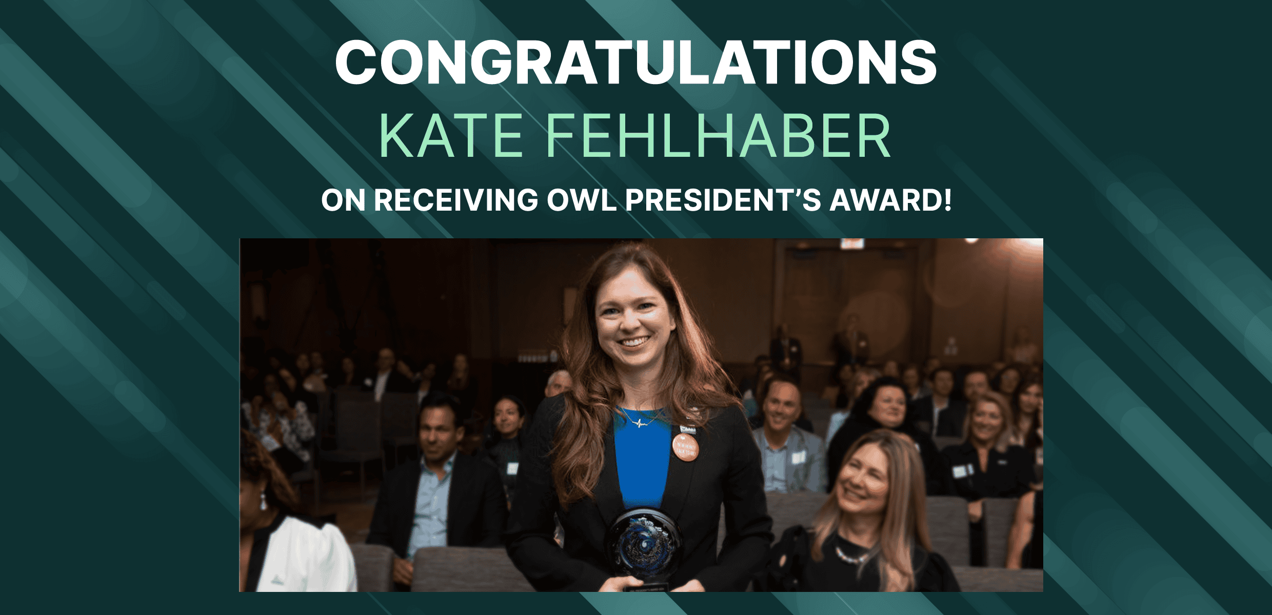 Kate Fehlhaber receives OWL’s first-ever President’s Award